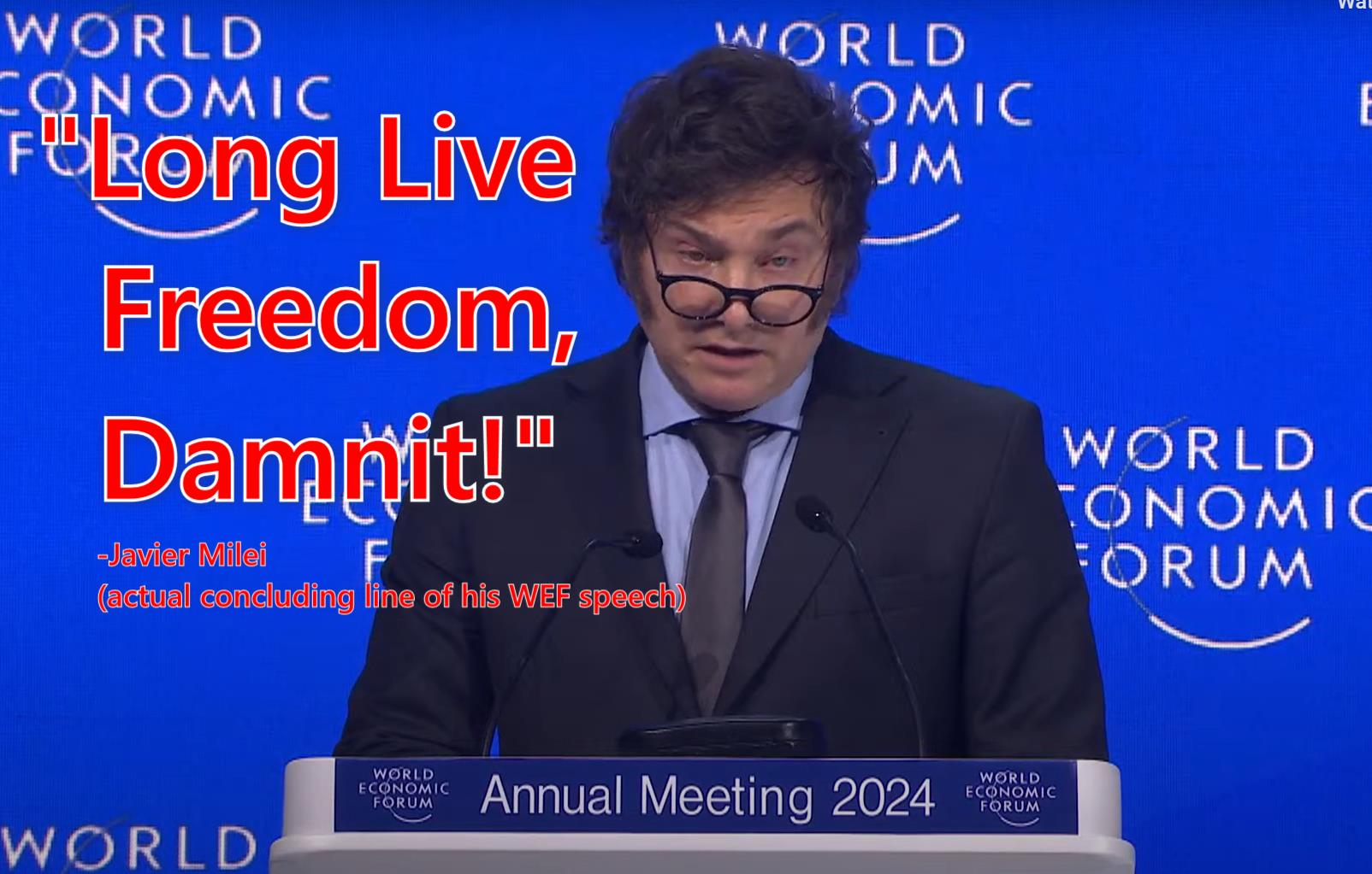 Javier Milei @ The WEF: Socialism is RUINING The World, F*** OFF!