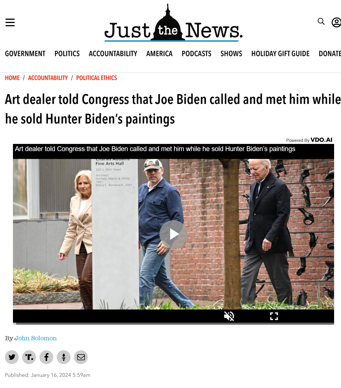 Art dealer told Congress that Joe Biden called and met him while he sold Hunter Biden’s paintings