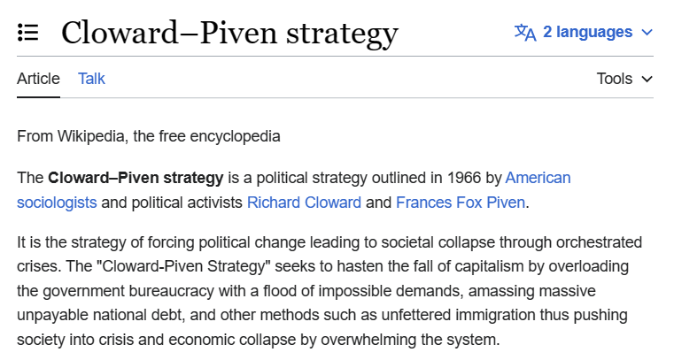 Are We Living Through The Cloward-Piven Strategy to Destroy Capitalism?